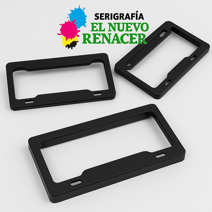 Porta placa para carros personalizable en color negro